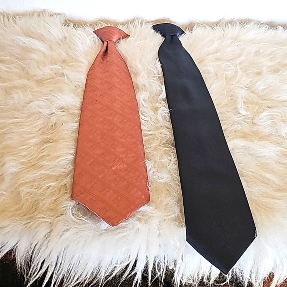 2 Clip on ties snap on ties